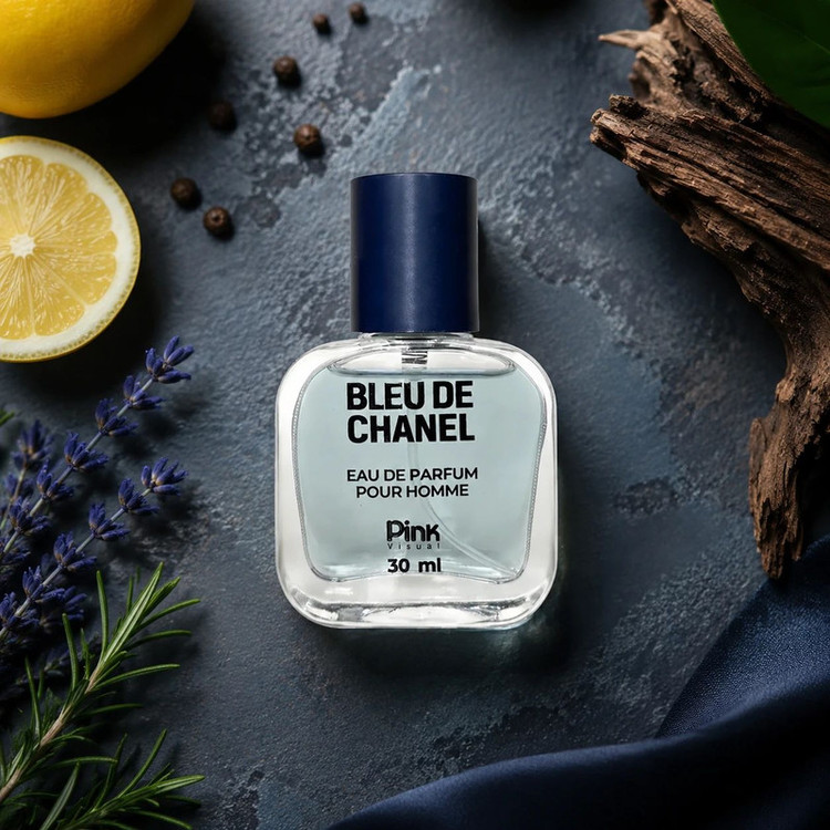 عطر جیبی مردانه پینک ویژوآل مدل Bleu De Chanel با رایحه تلخ و چوبی حجم 30 میلیلیتر
