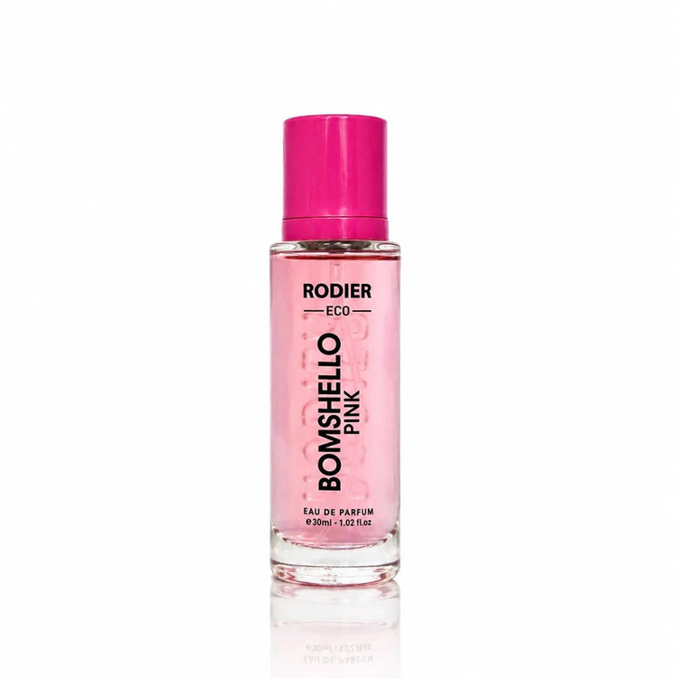 عطر جیبی زنانه رودیر مدل Bomshello Pink با رایحه خنک حجم 30 میلیلیتر