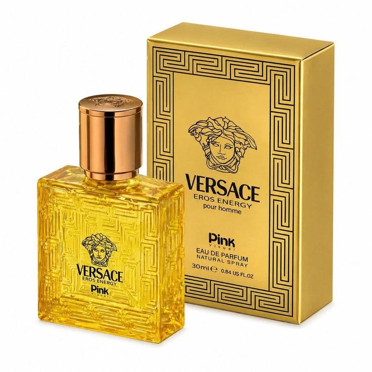عطر جیبی مردانه پینک ویژوآل مدل Versace Eros Energy با رایحه تلخ حجم 25 میلیلیتر