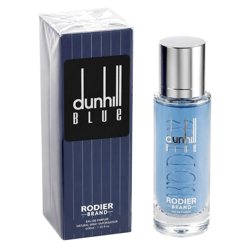 عطر جیبی مردانه رودیر مدل DUNHIL BLUE با رایحه خنک حجم 30 میلی‌لیتر