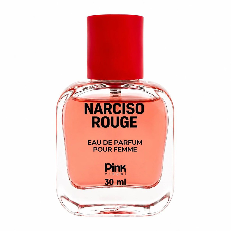 عطر جیبی زنانه پینک ویژوآل مدل Narciso Rouge با رایحه معتدل و شرقی حجم 30 میلیلیتر