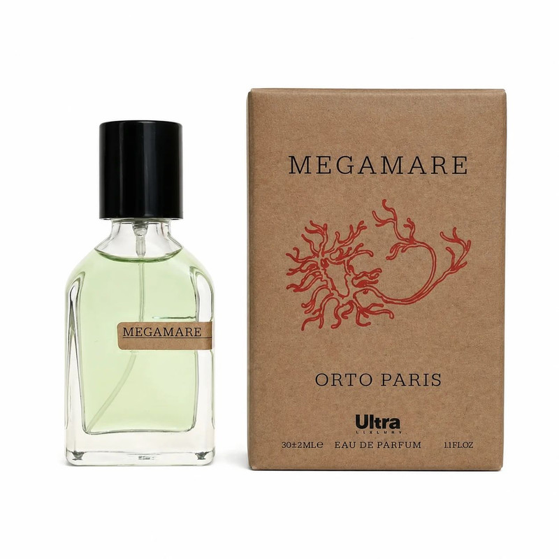 عطر جیبی اولترا ویرچوآل مدل Megamare Orto Parisi با رایحه خنک، چوبی حجم 32 میلی‌لیتر