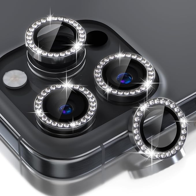 محافظ لنز دوربین ال کا جی مدل نگین دار مناسب برای گوشی موبایل اپل iPhone 12 Pro Max