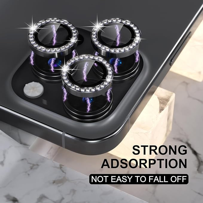 محافظ لنز دوربین ال کا جی مدل نگین دار مناسب برای گوشی موبایل اپل iPhone 12 Pro Max
