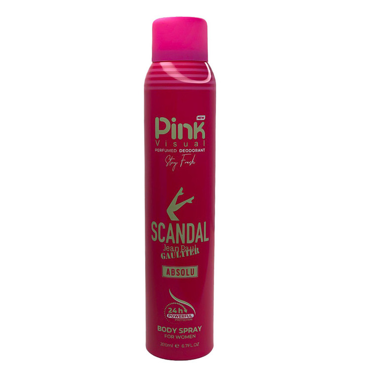 اسپری دئودورانت زنانه پینک ویژوآل مدل Jean Paul Gaultier Scandal Absolu حجم 200 میلیلیتر