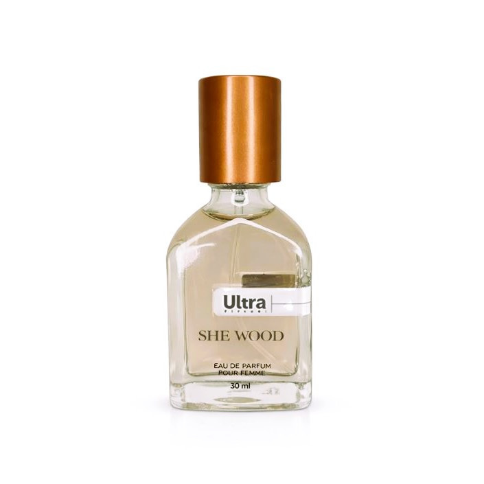 عطر جیبی زنانه اولترا ویرچوآل مدل She Wood با رایحه خنک حجم 30 میلیلیتر