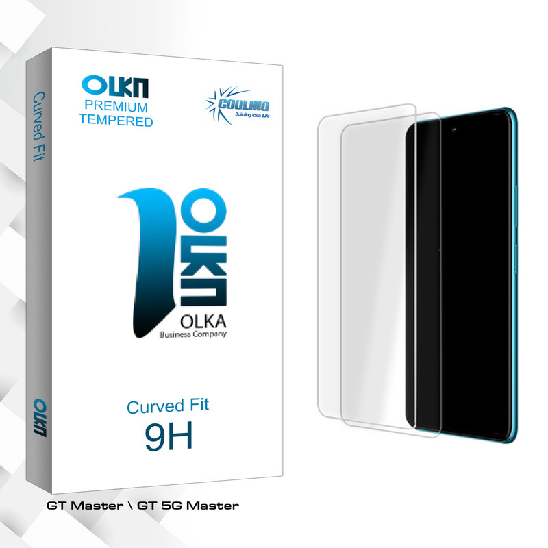 محافظ صفحه نمایش شیشه ای کولینگ مدل Olka Glass MIX مناسب برای گوشی موبایل ریلمی GT Master / GT 5G Master بسته دو عددی