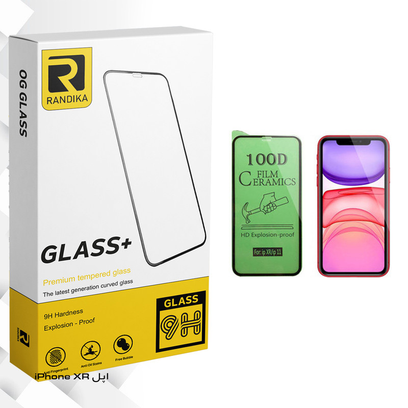 محافظ صفحه نمایش سرامیکی راندیکا مدل GLD مناسب برای گوشی موبایل اپل iPhone XR