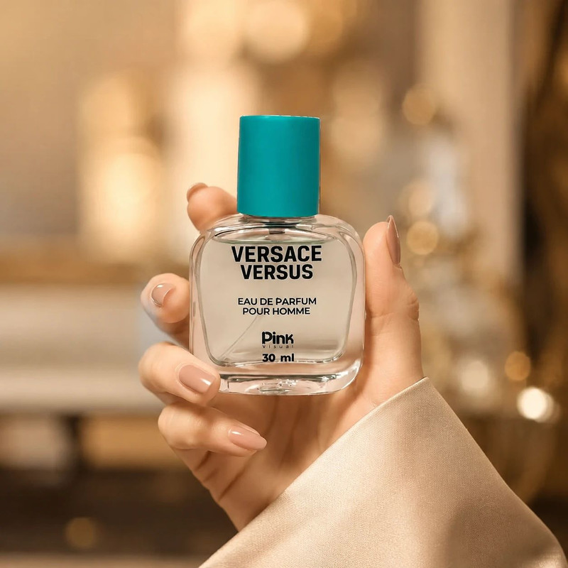 عطر جیبی مردانه پینک ویژوآل مدل Versace Versus با رایحه خنک حجم 30 میلیلیتر