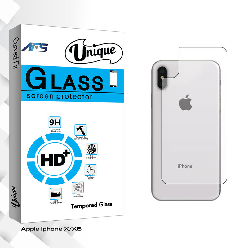 محافظ پشت گوشی ای اف اس مدل Unique Glass مناسب برای گوشی موبایل اپل Iphone X/XS