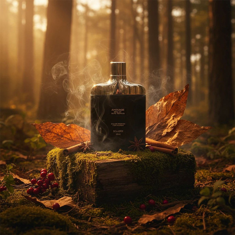 عطر جیبی اسکلاره مدل AMOUAGE OPUS XIV ROYAL TOBACCO با رایحه گرم، تند، تلخ حجم 30 میلیلیتر