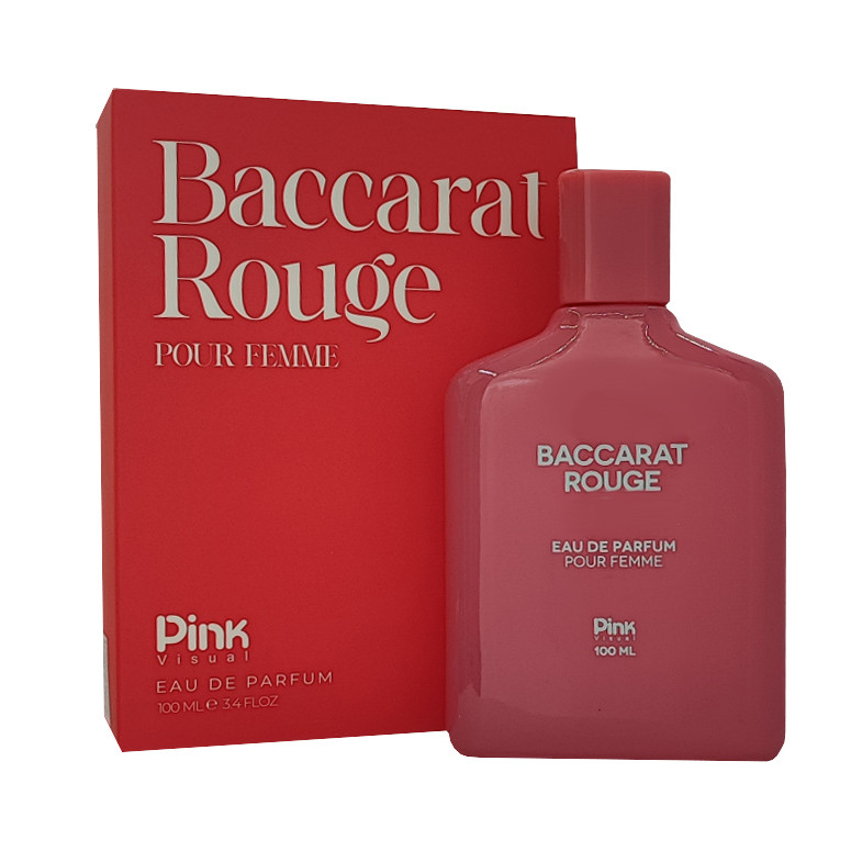 ادوپرفیوم زنانه پینک ویژوآل مدل Baccarat Rouge با رایحه گرم حجم 100 میلیلیتر