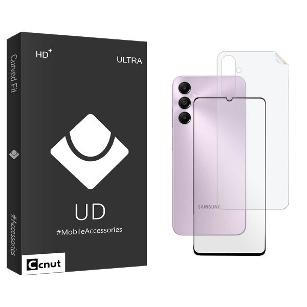 محافظ صفحه نمایش شیشه ای کوکونات مدل UDB مناسب برای گوشی موبایل سامسونگ Galaxy A05s به همراه محافظ پشت گوشی