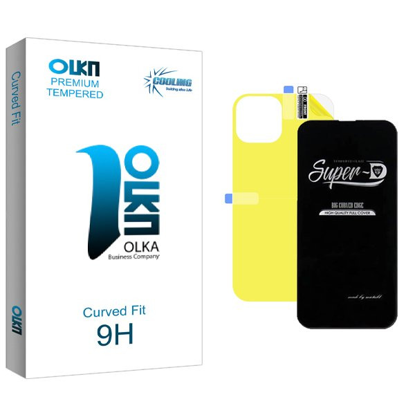 محافظ صفحه نمایش کولینگ مدل Olka SuperD مناسب برای گوشی موبایل اپل iPhone 13 Pro Max به همراه محافظ پشت گوشی