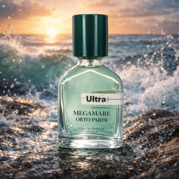 عطر جیبی اولترا ویرچوآل مدل Megamare Orto Parisi با رایحه خنک حجم 30 میلیلیتر