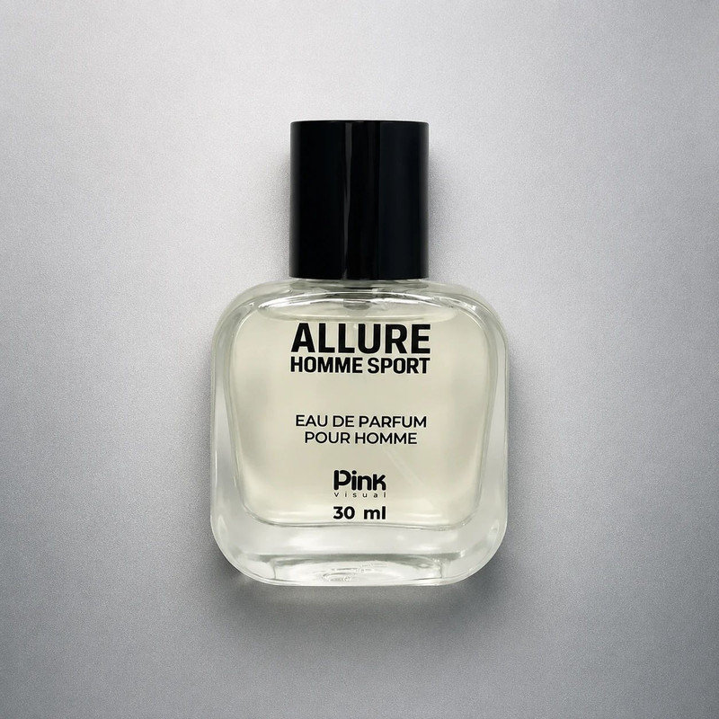 عطر جیبی مردانه پینک ویژوآل مدل Allure Homme Sport با رایحه خنک و مرکباتی حجم 30 میلیلیتر
