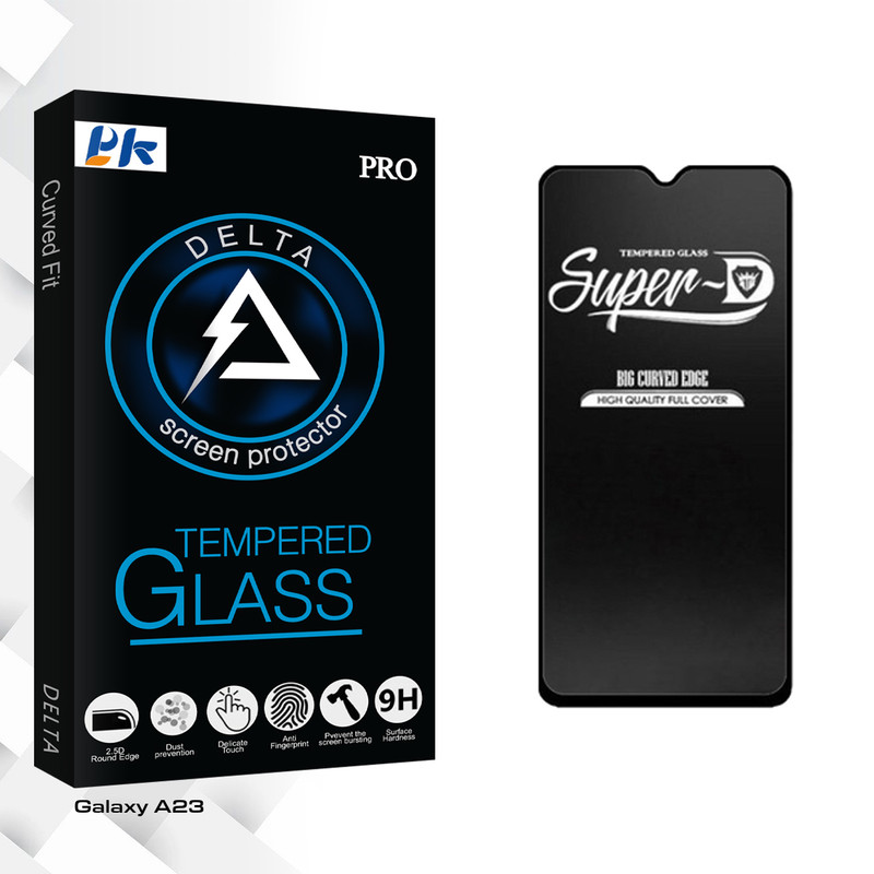 محافظ صفحه نمایش شیشه ای پی کی مدل Delta Glass Super-D مناسب برای گوشی موبایل سامسونگ Galaxy A23