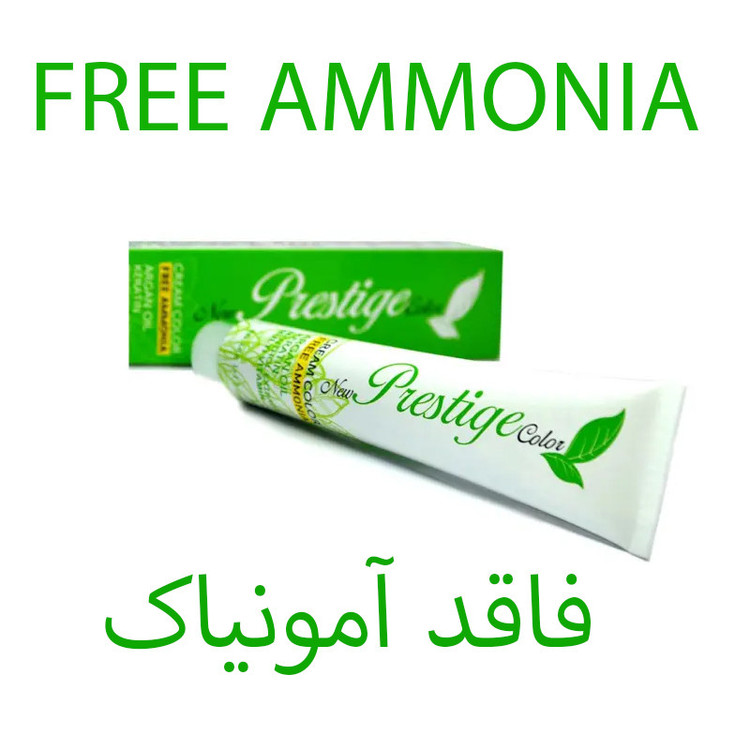 رنگ مو نیو پرستیژ کالر شماره 7.3 حجم 100 میلی لیتر رنگ بلوند زیتونی متوسط به همراه اکسیدان نیو پرستیژ کالر مدل 2 نه درصدی حجم 150 میلی لیتر