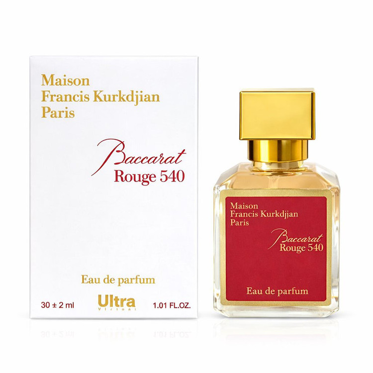 عطر جیبی اولترا ویرچوآل مدل Baccarat Rouge540 با رایحه گرم حجم 30 میلیلیتر