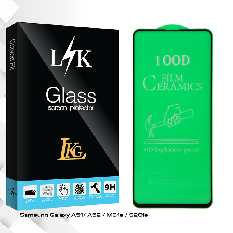 محافظ صفحه نمایش سرامیکی ال کا جی مدل LK Glass مناسب برای گوشی موبایل سامسونگ Galaxy A51/ A52 / M31s / S20fe