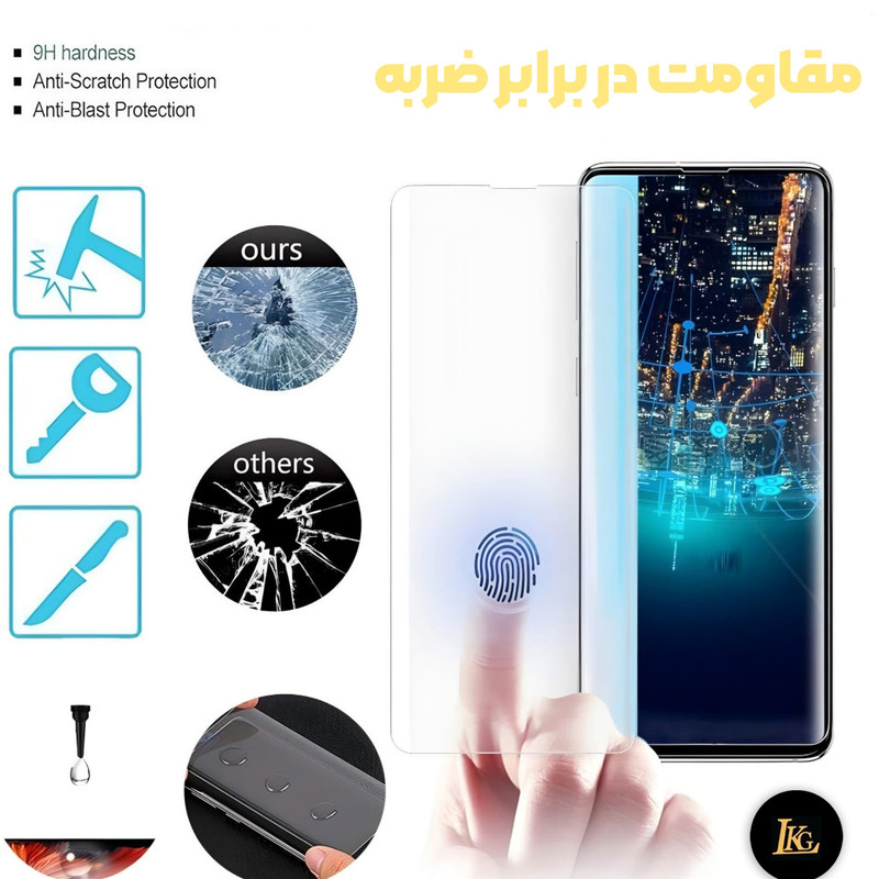 محافظ صفحه نمایش ال کا جی مدل UV مناسب برای گوشی موبایل سامسونگ Galaxy S22 Ultra 5G