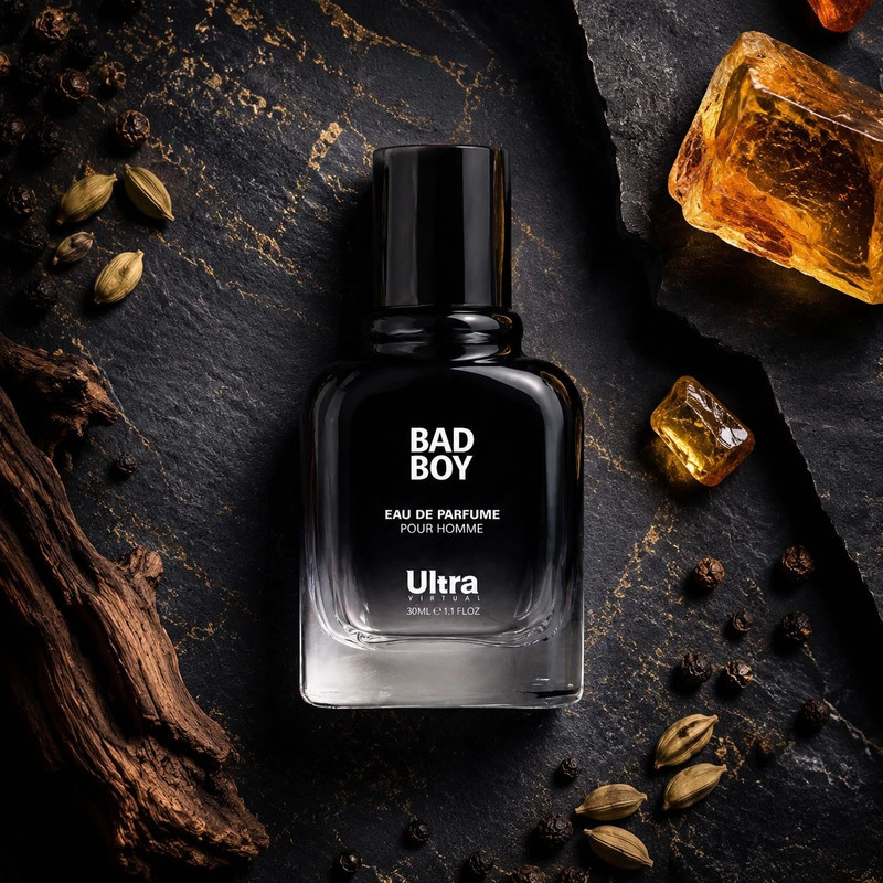 عطر جیبی مردانه اولترا ویرچوآل مدل Bad Boy با رایحه تلخ حجم 30 میلیلیتر
