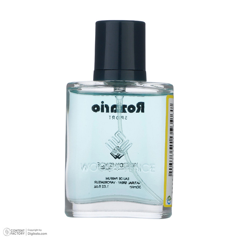 عطر جیبی مردانه وودی سنس مدل Rozario حجم 30 میلی لیتر