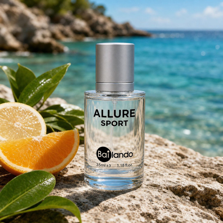 عطر جیبی مردانه بایلندو مدل Allure NB با رایحه تند و چوبی حجم 35 میلی لیتر