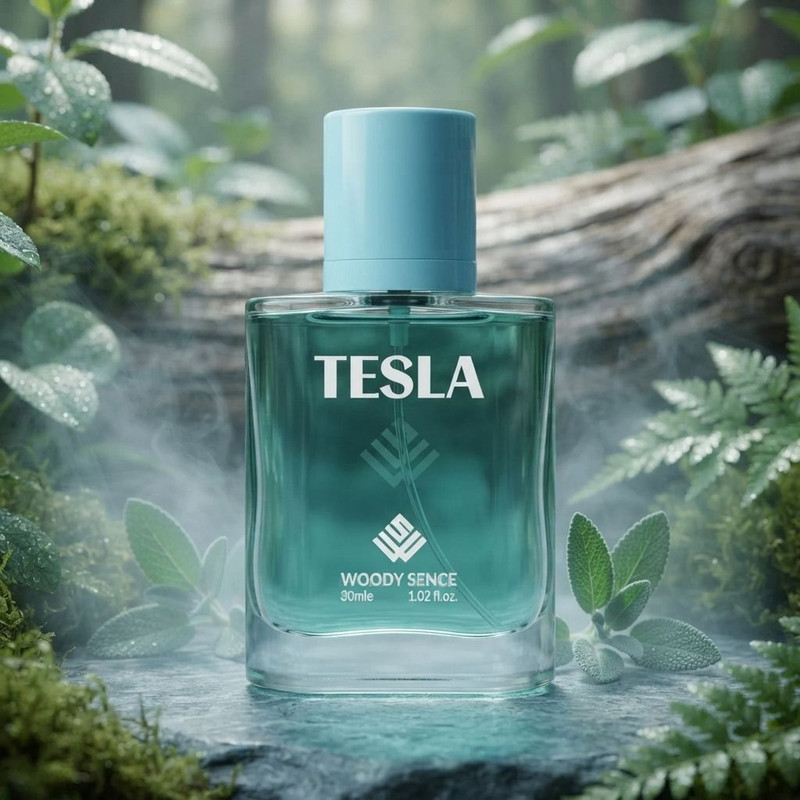 عطر جیبی وودی سنس مدل Tesla با رایحه شیرین و گلی حجم 30 میلیلیتر