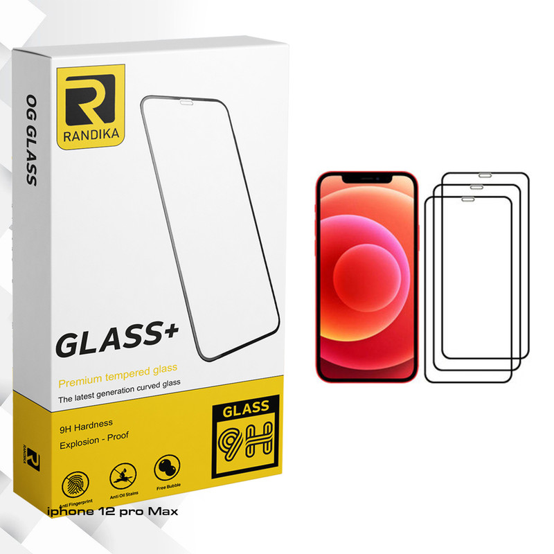 محافظ صفحه نمایش راندیکا مدل GLD مناسب برای گوشی موبایل iPhone 12 Pro MAX بسته 3 عددی