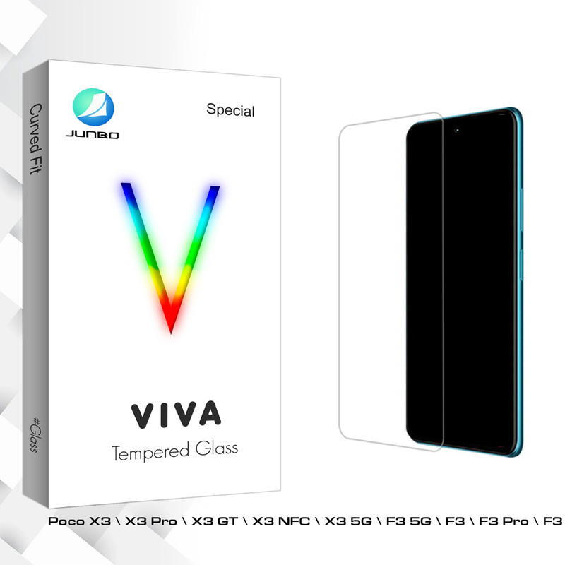محافظ صفحه نمایش شیشه ای جانبو مدل Viva Glass MIX مناسب برای گوشی موبایل شیائومی Poco X3 \ X3 Pro \ X3 GT \ X3 NFC \ X3 5G \ F3 5G \ F3 \ F3 Pro \ F3 NFC \ X4 5G