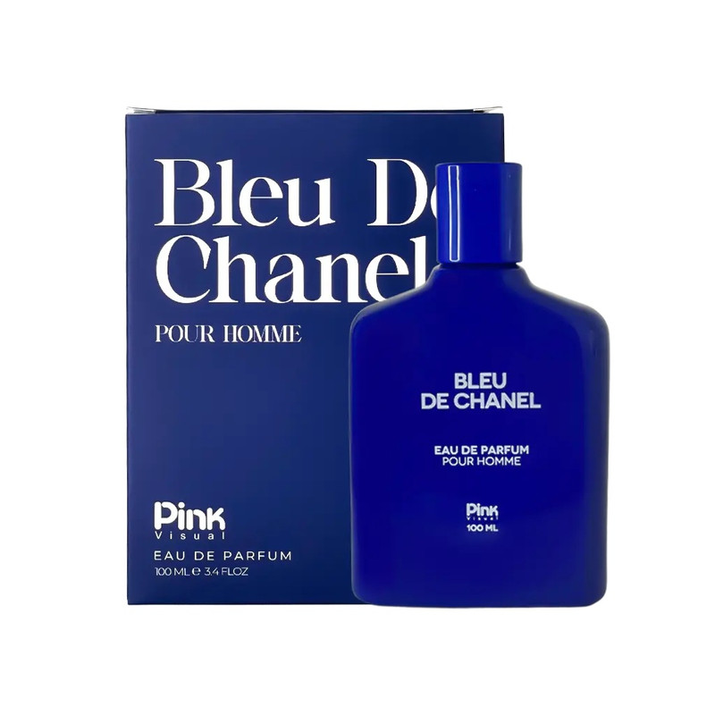 ادو پرفیوم مردانه پینک ویژوآل مدل bleu de chanel با رایحه خنک حجم 100 میلی لیتر