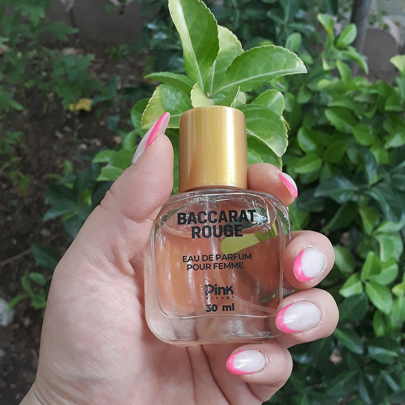 عطر جیبی پینک ویژوآل مدل BACCARAT ROGE حجم 30 میلی لیتر