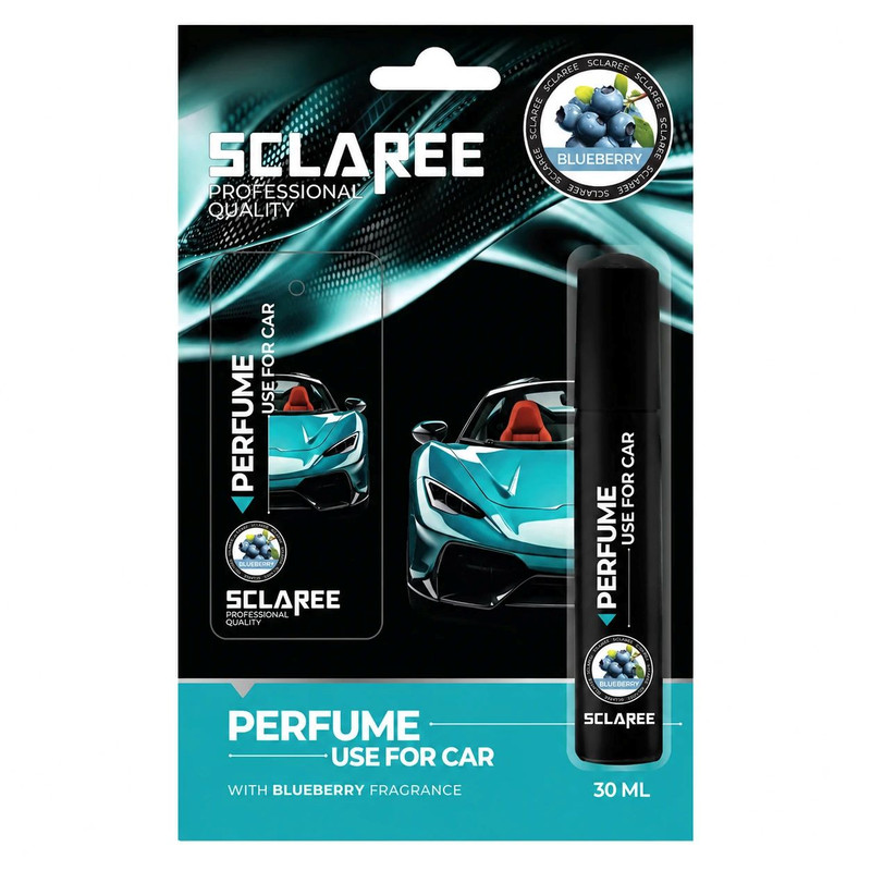 خوشبوکننده کارتی خودرو اسکلاره مدل Blueberry با رایحه بلوبری حجم 30 میلیلیتر