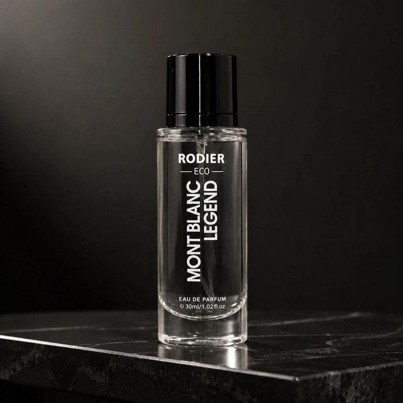 عطر جیبی مردانه رودیر مدل Mont Blanc Legend با رایحه خنک حجم 30 میلیلیتر