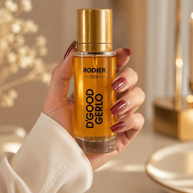 عطر جیبی زنانه رودیر مدل D'Good Gerlo با رایحه تلخ و گلی حجم 30 میلیلیتر