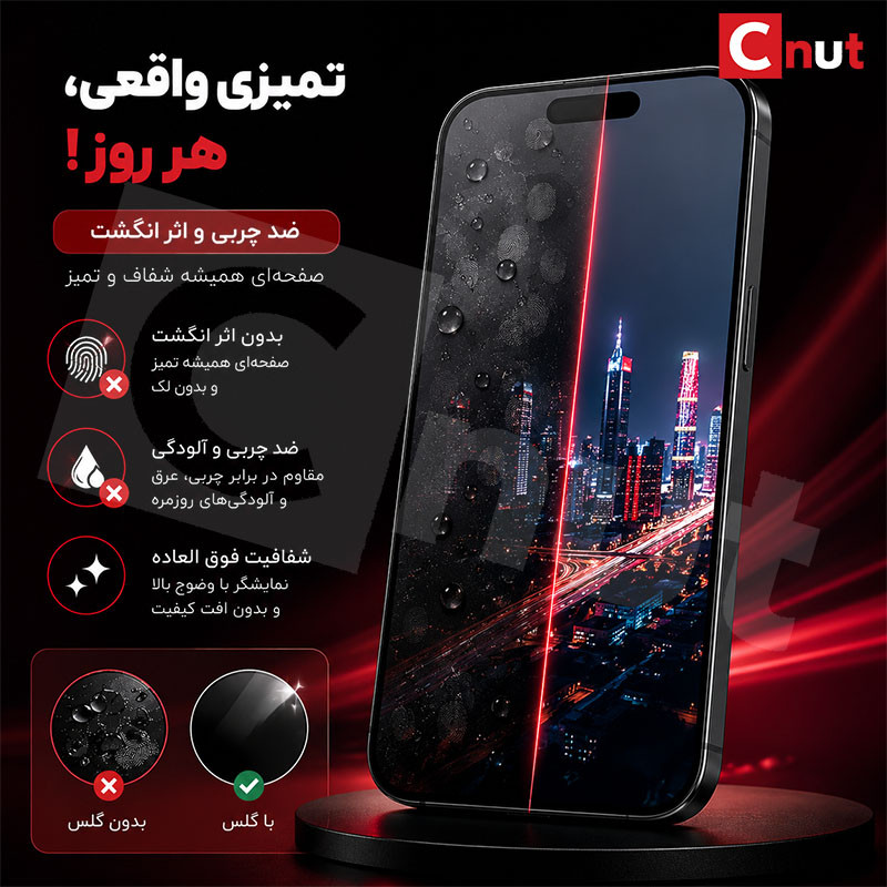 محافظ صفحه نمایش شیشه ای کوکونات مدل FULL-UDR مناسب برای گوشی موبایل شیائومی Poco X8 Pro
