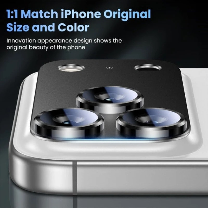 محافظ لنز دوربین فلزی ال کا جی مدل 3D LKK مناسب برای گوشی موبایل اپل iPhone 17 Pro Max