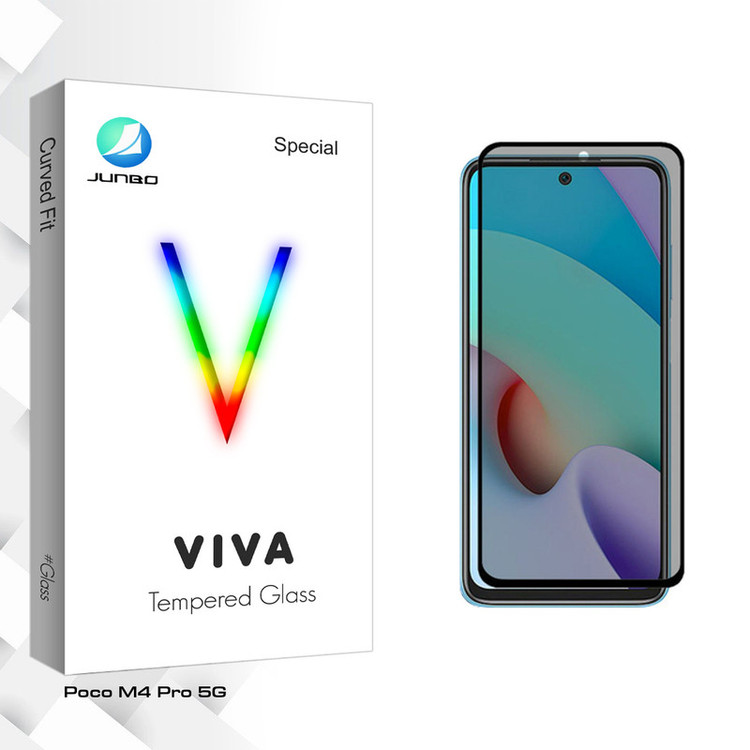 محافظ صفحه نمایش حریم شخصی جانبو مدل Viva Glass مناسب برای گوشی موبایل شیائومی Poco M4 Pro 5G