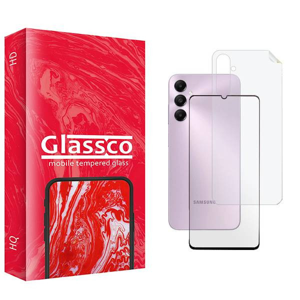 محافظ صفحه نمایش شیشه ای گلس کو مدل CGo1 مناسب برای گوشی موبایل سامسونگ Galaxy A05s به همراه محافظ پشت گوشی