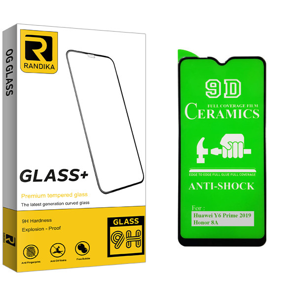 محافظ صفحه نمایش 9D راندیکا مدل GLD مناسب برای گوشی موبایل هوآوی Y6 Prime 2019 / آنر 8A