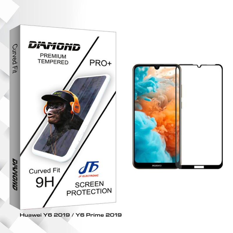 محافظ صفحه نمایش جی اف مدل Diamond glass مناسب برای گوشی موبایل هوآوی Y6 2019 / Y6 Prime 2019