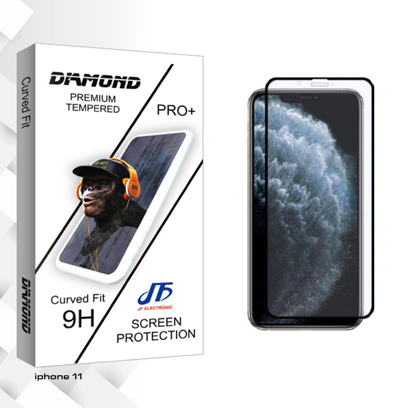 محافظ صفحه نمایش جی اف مدل Diamond glass مناسب برای گوشی موبایل اپل iphone 11