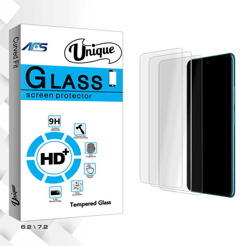 محافظ صفحه نمایش شیشه ای ای اف اس مدل Unique Glass MIX3 مناسب برای گوشی موبایل نوکیا 6.2 \ 7.2 بسته سه عددی