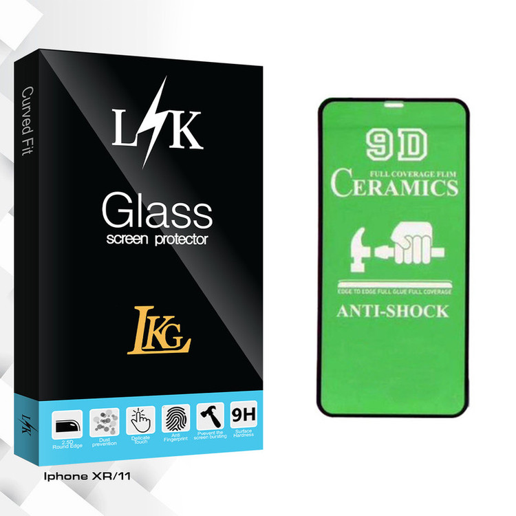 محافظ صفحه نمایش 9D ال کا جی مدل LK Glass مناسب برای گوشی موبایل اپل Iphone XR/11