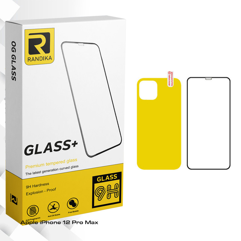 محافظ صفحه نمایش و پشت گوشی راندیکا مدل GLD مناسب برای گوشی موبایل اپل iPhone 12 Pro Max