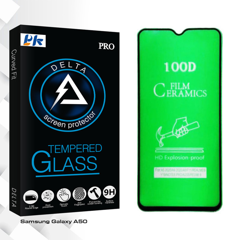 محافظ صفحه نمایش سرامیکی پی کی مدل Delta Glass مناسب برای گوشی موبایل سامسونگ Galaxy A50