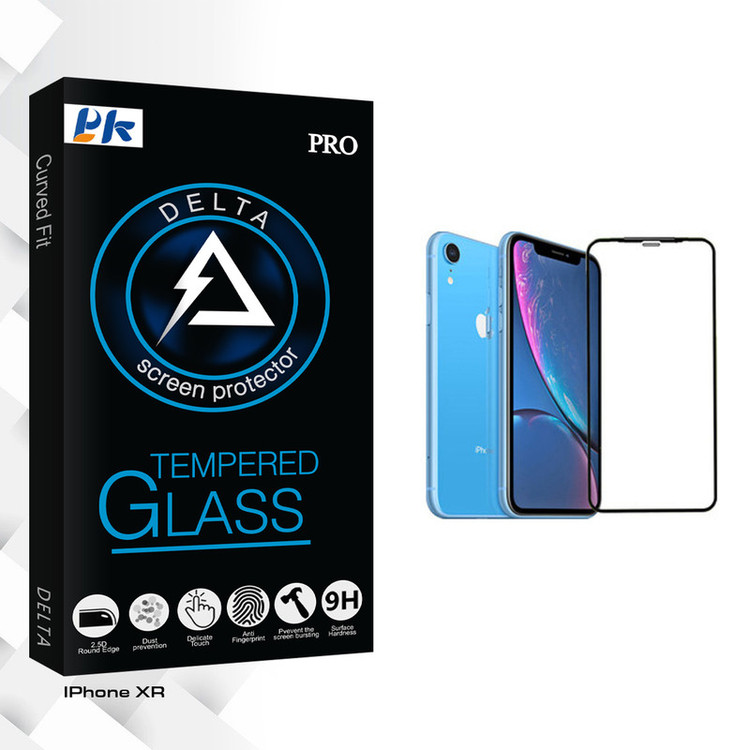 محافظ صفحه نمایش 5D پی کی مدل Delta Glass مناسب برای گوشی موبایل اپل iPhone XR