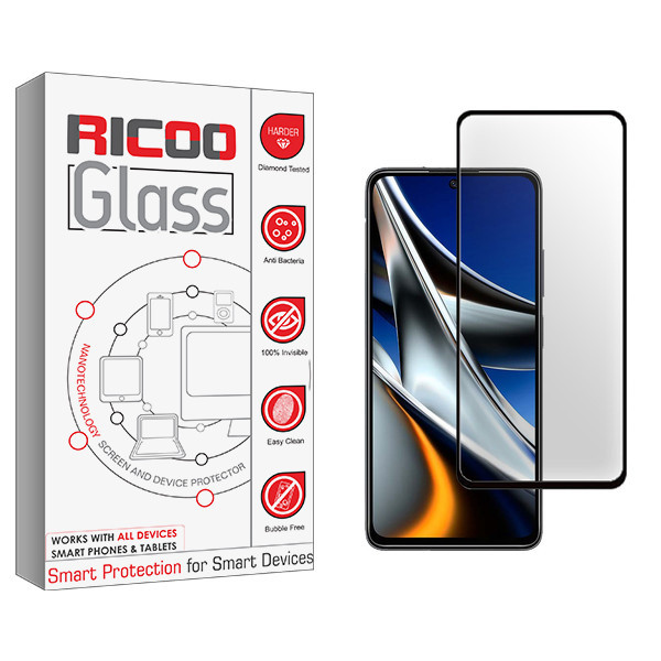 محافظ صفحه نمایش سرامیکی شفاف ریکو مدل Ricoo Glass مناسب برای گوشی موبایل شیائومی Poco X4 Pro 5G 2201116PG