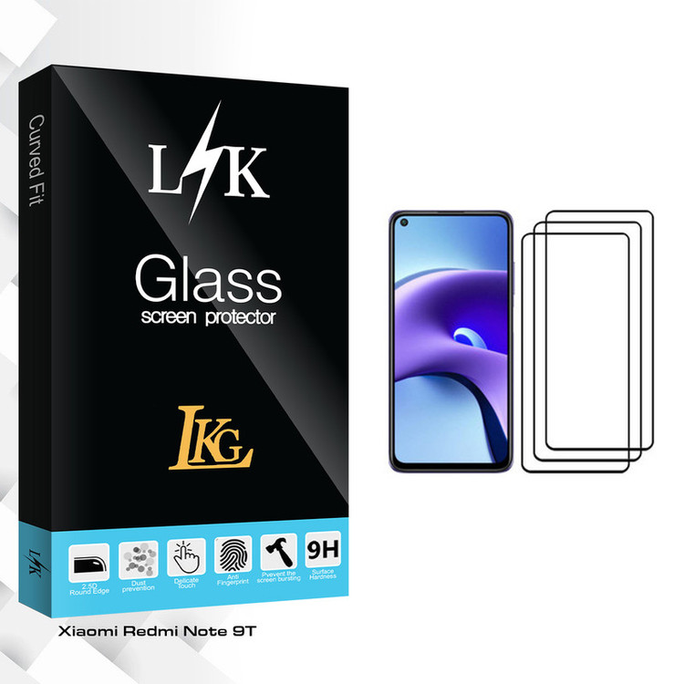 محافظ صفحه نمایش ال کا جی مدل LK Glass مناسب برای گوشی موبایل شیائومی Redmi Note 9T بسته سه عددی